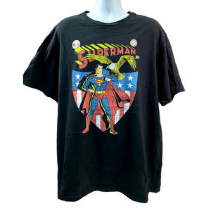 Superman Mens Stars & Stripes Logo Blue Shirt New 2XL, 2XLT
